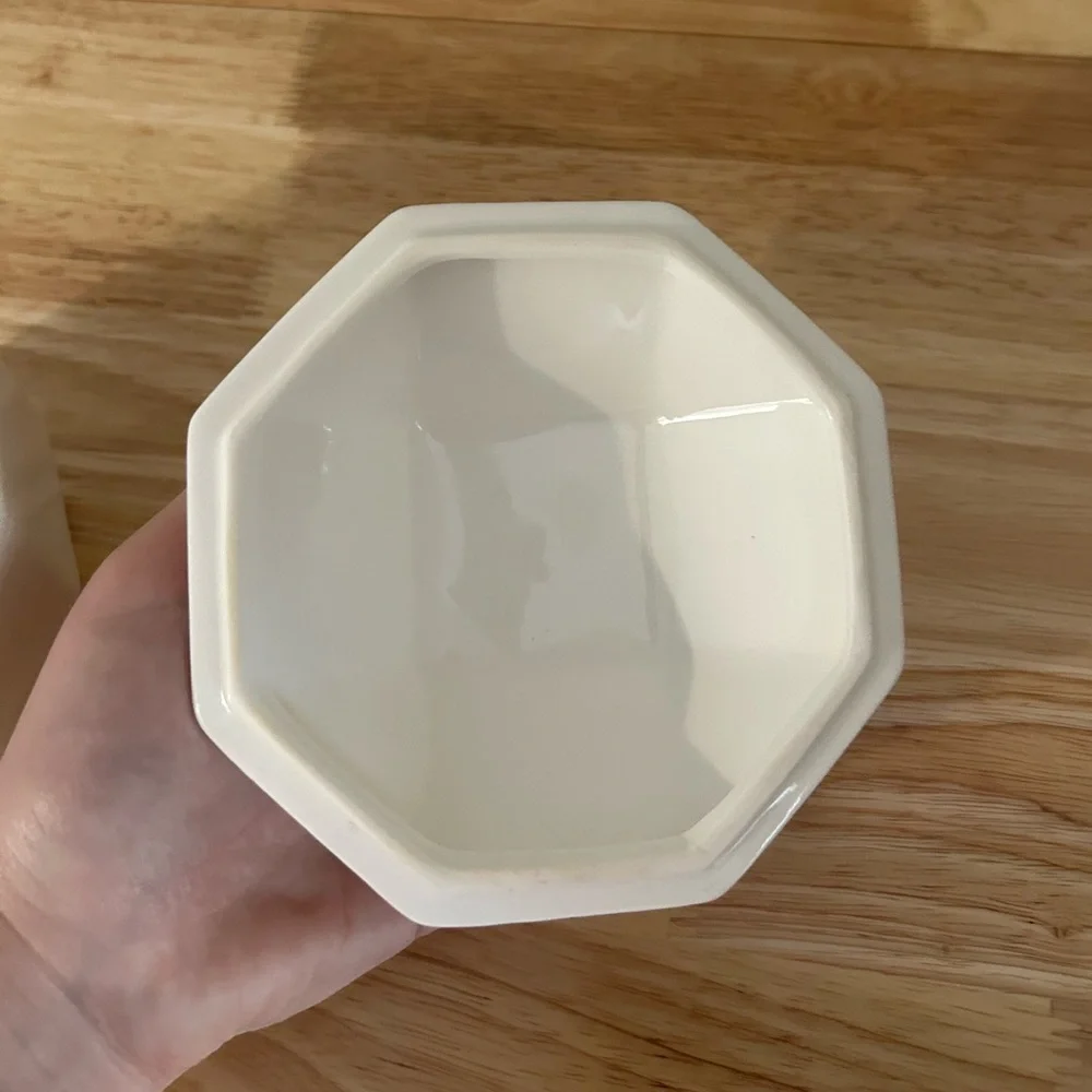 West Elm White Porcelain Container